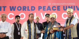 Dr. C. V. Ananda Bose, Governor of West Bengal Honours Prof. Dr. Vishwanath D. Karad with Governor’s Award of Excellence at MIT-WPU 7th Convocation Ceremony