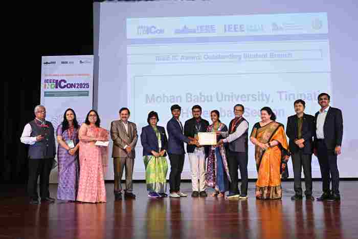 MBU’s IEEE Student Branch Receives Top Honour at IEEE India Council Awards 2025