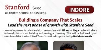Stanford Seed to Host “Building a Company That Scales” Leadership Session in Indore