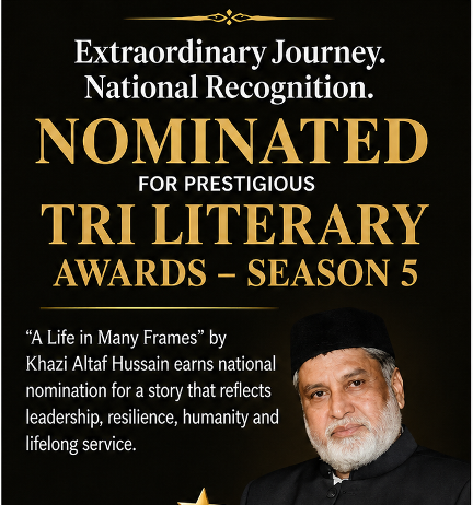 “A Life in Many Frames” Nominated for the Prestigious TRI Literary Awards – Season 5